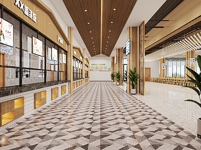 现代食堂 学校食堂档口