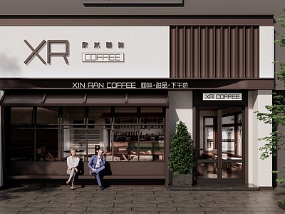 现代门头 门头 咖啡店门头 门头门面 店铺招牌