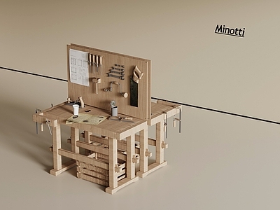 现代办公桌椅 现代手工坊实木桌 工作台