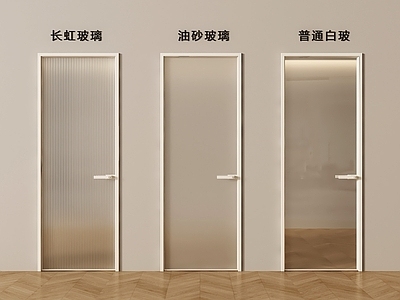 现代奶油单开门 单开玻璃门 玻璃门 长虹玻璃门 磨砂玻璃门 卫浴门