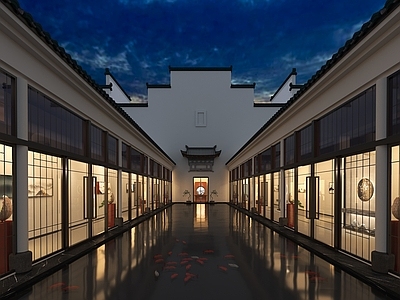 新中式轻奢其他商业空间 徽派建筑 酒店空间 江南小院