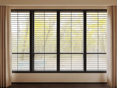 现代平开窗 木平开窗