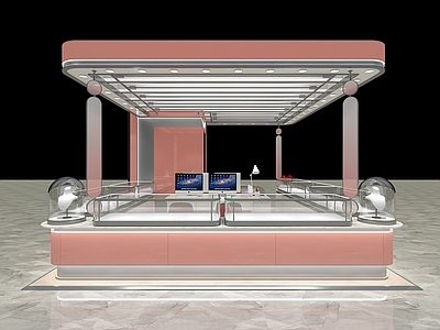 现代珠宝店 珠宝中岛 珠宝柜台 珠宝展示柜 中岛柜