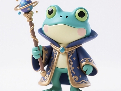 现代雕塑 青蛙星空魔法师雕 户外景观小品 手办 动物雕塑 陈美