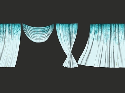 现代窗帘 窗帘 布帘 斜侧帘