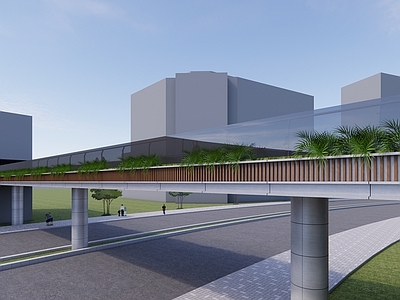 现代天桥 建筑连廊桥