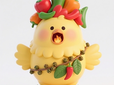 现代雕塑 辣子鸡雕塑 动物雕塑 手办 美陈 景观小品