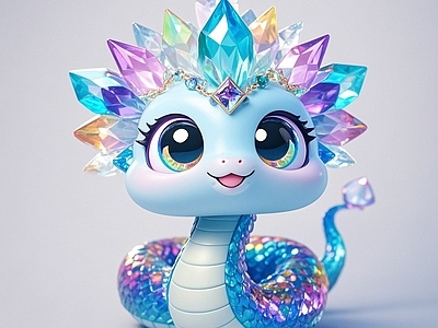 现代雕塑 水晶蛇雕塑 动物雕塑 手办 美陈 景观小品