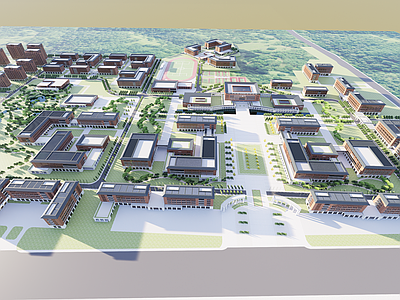 新中式学校建筑 高中规划