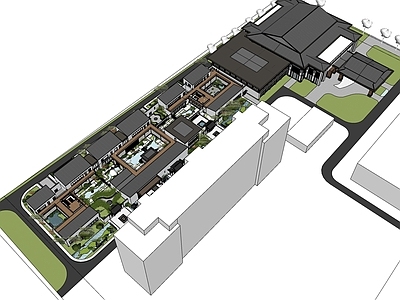中式民宿建筑 民宿 酒店