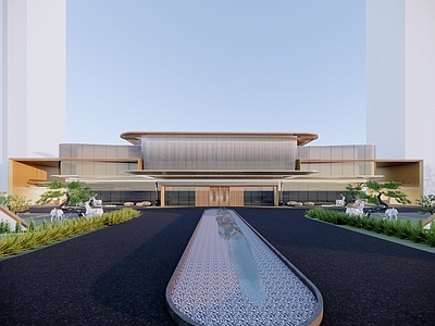 现代售楼处建筑 商业建筑售楼处 示范区