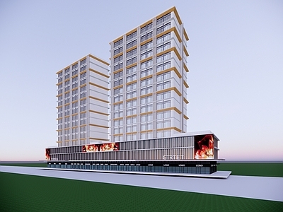 现代酒店建筑 商业建筑酒店建筑 高层酒店建筑