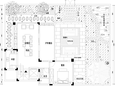现代中式庭院 花园庭院 农村庭院 庭院大门 私家庭院 庭院铺装 施工图