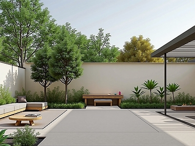 现代其它外景 白天园林院子景观