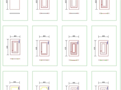 新中式欧式柜子 动态图块 柜门动态图块 施工图