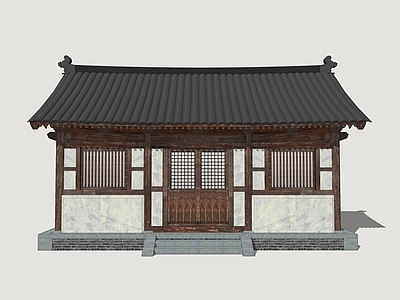 中式乡村民房 乡村古建 古建民居 乡村民房 古民居