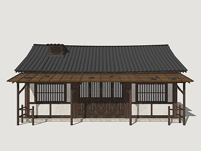 中式乡村民房 古建民居 乡村民居 传统民居建筑
