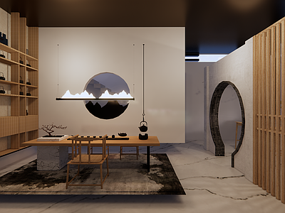 新中式其他休闲娱乐空间 新中式休闲娱乐之