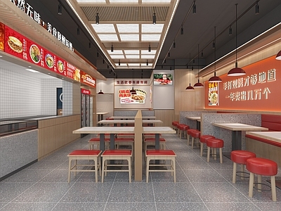 现代其他餐饮空间 饭店 餐饮 肉夹馍