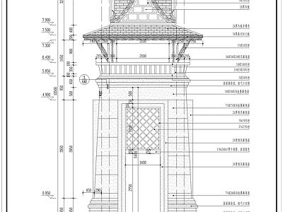 亭子 东南亚风格塔楼 泰式傣式景观亭 施工图