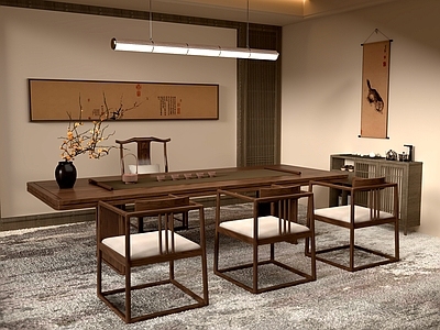 新中式中式茶桌椅 茶桌 茶台 长桌 茶桌椅 茶几