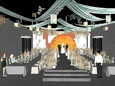 新中式其他公共空间 新中式婚礼殿堂