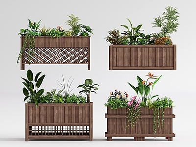 花箱 花箱 植物堆 景观造景 庭院小品