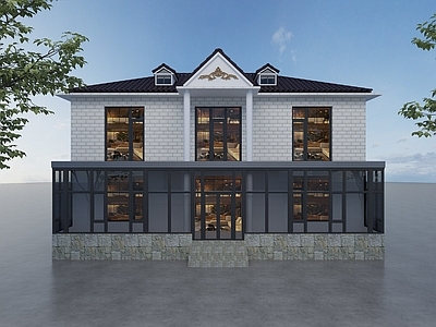 现代欧式别墅外观 农村自建房 宅基地别墅 欧式自建房 农村自建房玻璃隔 农村自建房玻璃窗