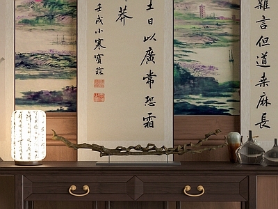 中式台灯 中式摆件组合 中式台灯