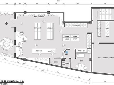 工业水果店 水果店平面布置图 施工图