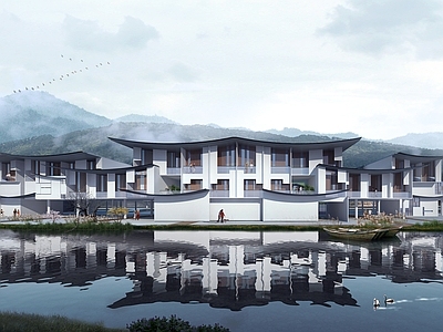 新中式酒店建筑 文旅度假酒店 民宿