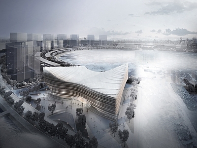 现代展览馆建筑 文化建筑