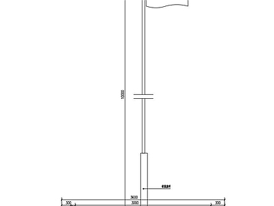 现代简约校园景观 校园升旗 施工图