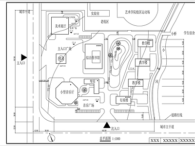 其他办公工业景观 大二校园场地设计 施工图