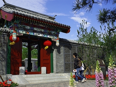 仿古建筑 京派建筑 垂花门 四合院 北京建筑 施工图