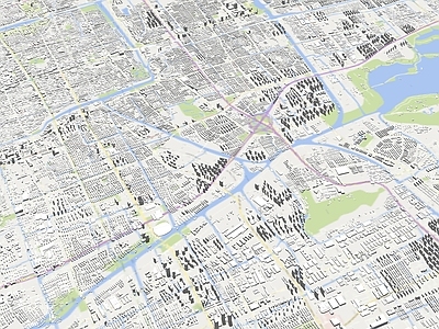 现代简模规划 苏州市城市规划 苏州市白模 苏州城市体块 城市规划 景观规划设计
