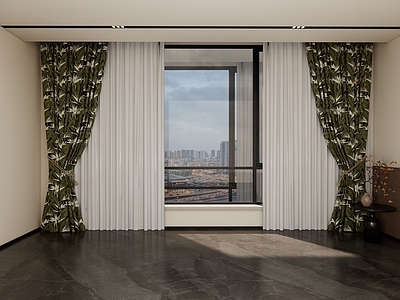 现代欧式窗帘 窗帘布置 可替换材质窗帘 现代窗帘