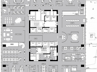 现代整体办公空间 科技办公楼 施工图