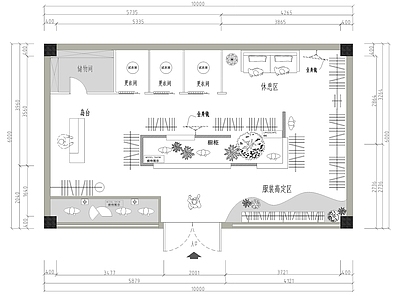 现代服装店 服装店平面布置图 专卖店 施工图