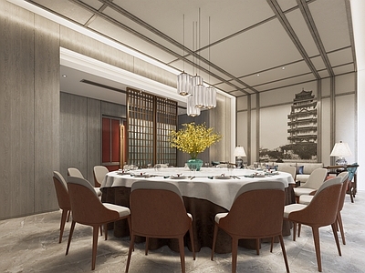 新中式禅意包厢 新中式中餐包房 禅意中餐包房 诧寂中餐包房 中式中餐包房 餐桌组合