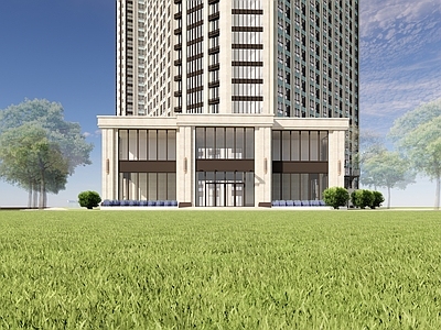 现代简欧售楼处建筑 现代售楼处 简约售楼处 现代简约示范区