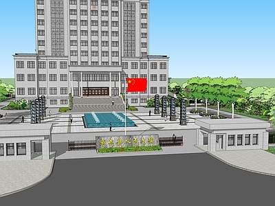 现代简约办公园区景观 法院景观设计 人民法院景观设 县法院景观设计 办公空间设计 原创法院景观设计