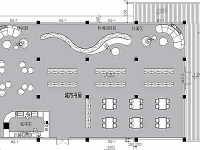 现代书店 书吧 专卖店 施工图