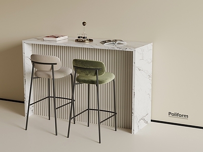 现代吧台 餐厅吧台 吧椅