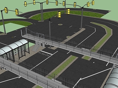 现代天桥 天桥 公路 连廊