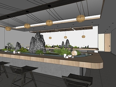 中式新中式中餐厅 新中式流水餐厅大