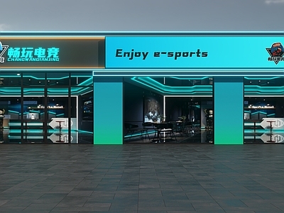 现代门头 电竞馆门头 网咖门头 电竞网咖门头 电竞酒店门头 网吧门头