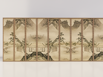 新中式屏风 新中式屏风 宋式屏风 南洋风屏风 宋画屏风 格栅屏风