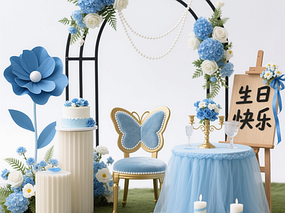 现代艺术装置 生日装饰艺术 艺术雕塑小品 商业美陈