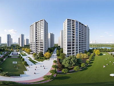 现代小区HDR 城市社区HDR 小区日景HDR 城市建筑HDR 园林绿化HDR 户外草地HDR